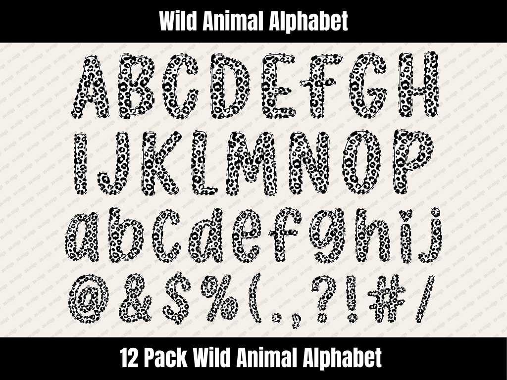 Wild Animal Alphabet Bundle