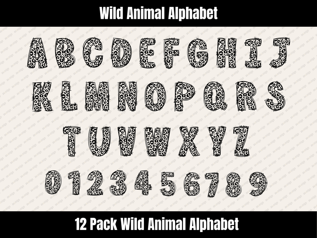 Wild Animal Alphabet Bundle