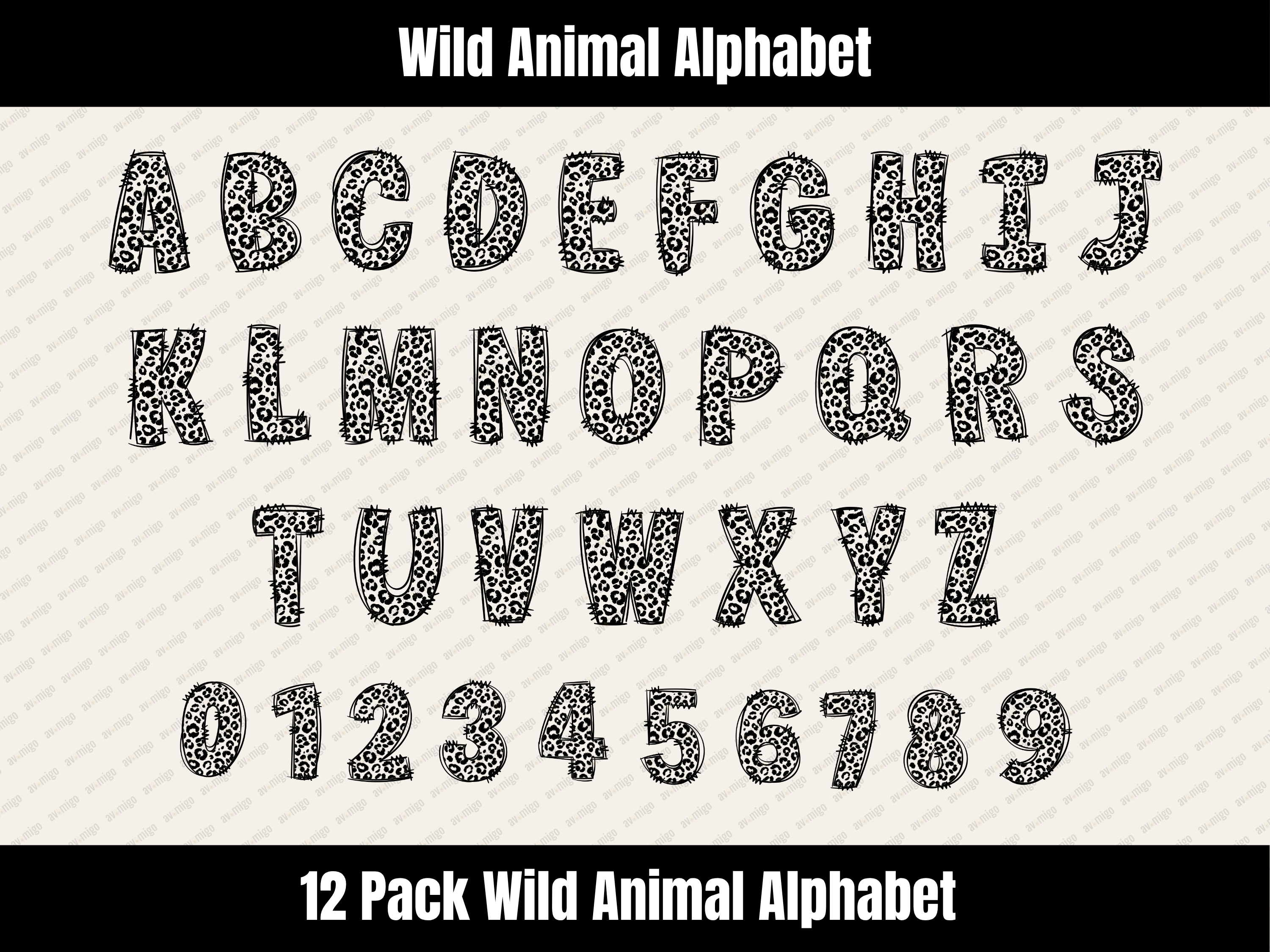 Wild Animal Alphabet Bundle