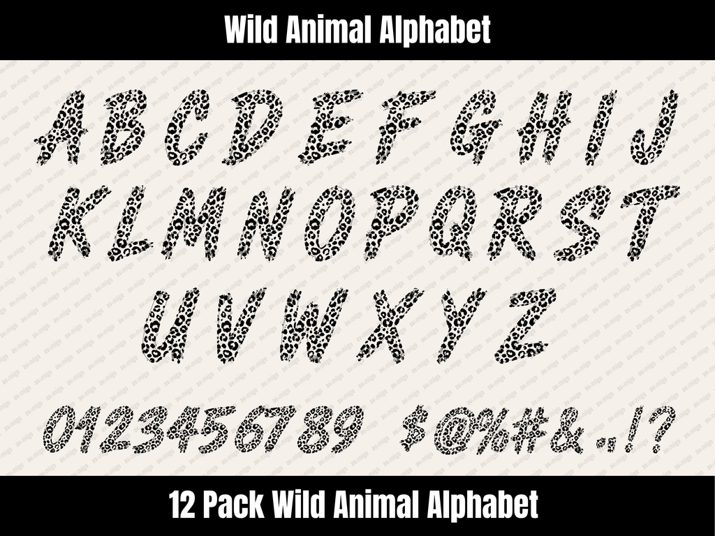 Wild Animal Alphabet Bundle