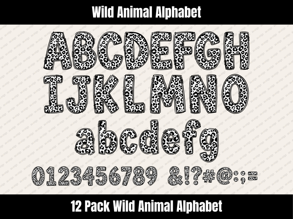 Wild Animal Alphabet Bundle