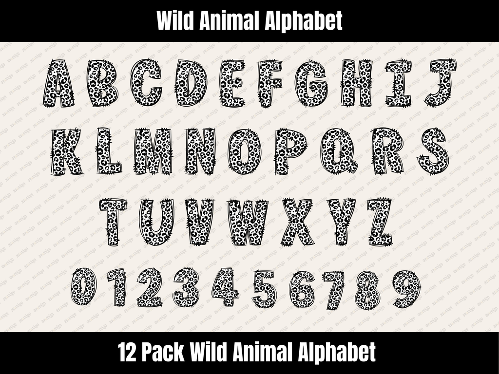 Wild Animal Alphabet Bundle