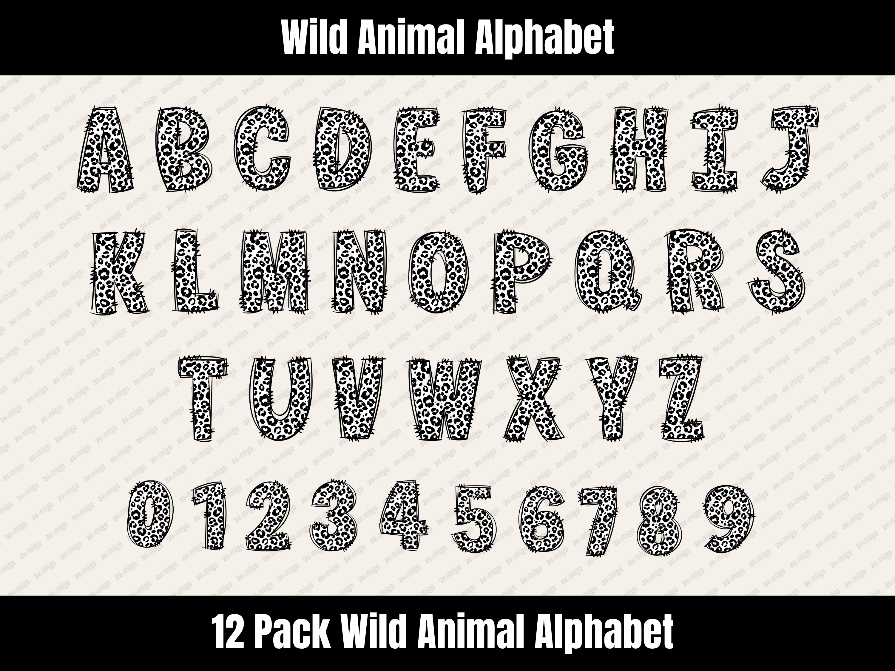 Wild Animal Alphabet Bundle
