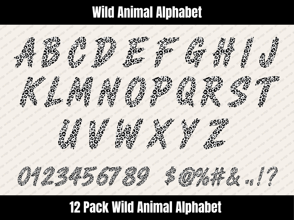 Wild Animal Alphabet Bundle