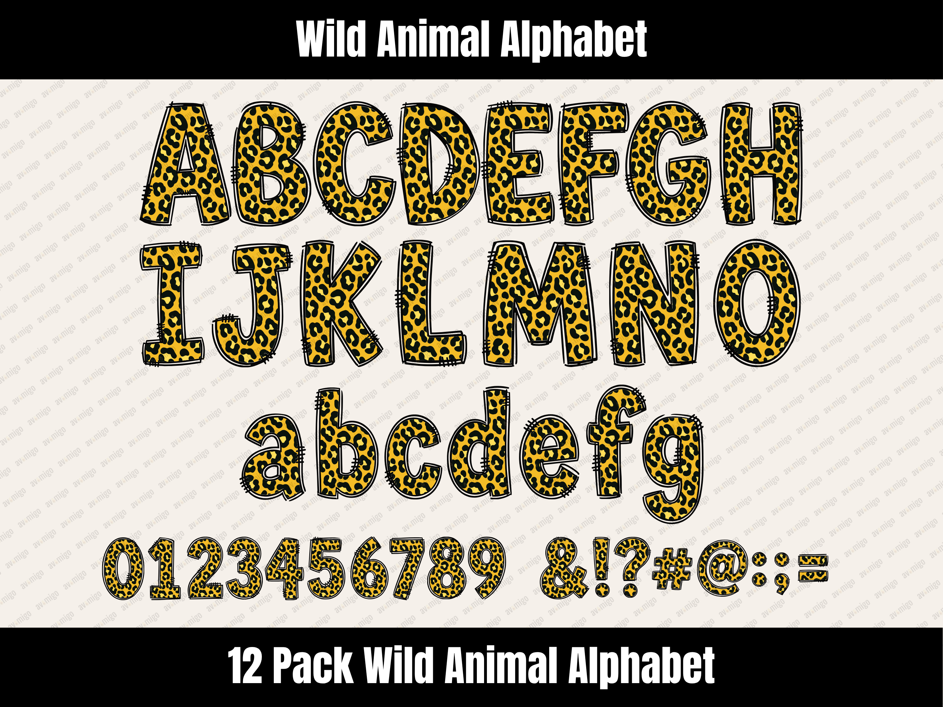 Wild Animal Alphabet Bundle