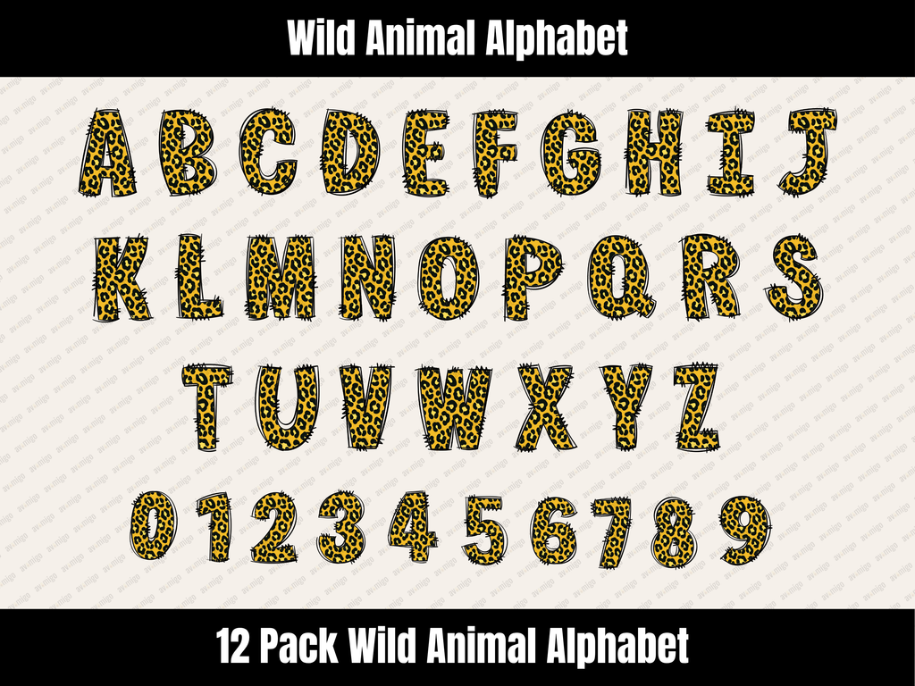 Wild Animal Alphabet Bundle