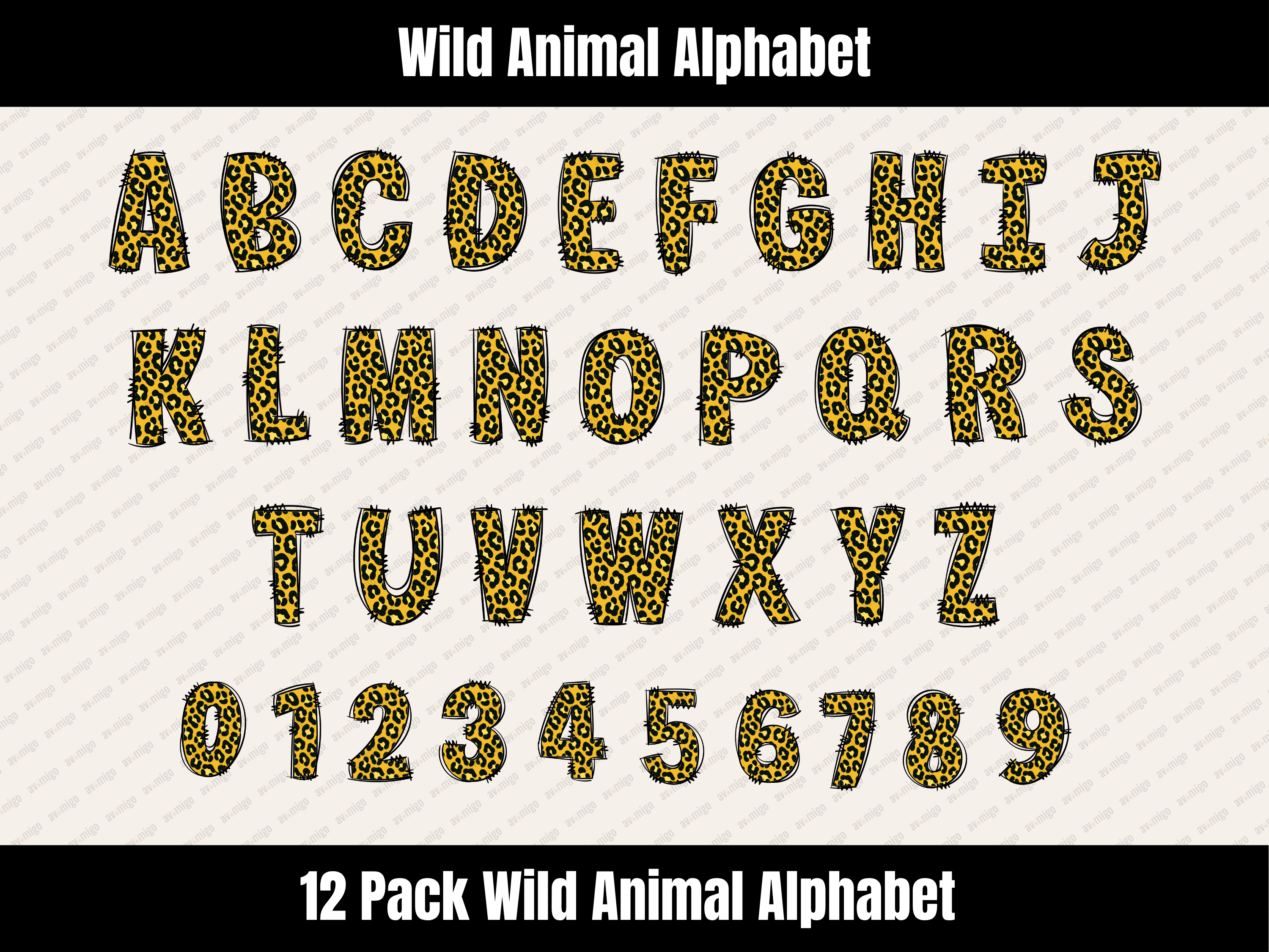 Wild Animal Alphabet Bundle