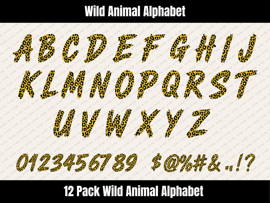 Wild Animal Alphabet Bundle
