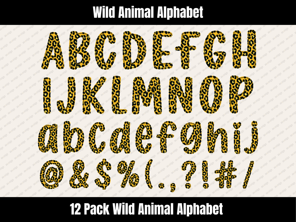 Wild Animal Alphabet Bundle