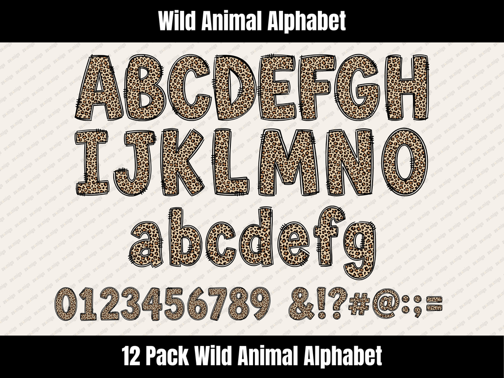 Wild Animal Alphabet Bundle