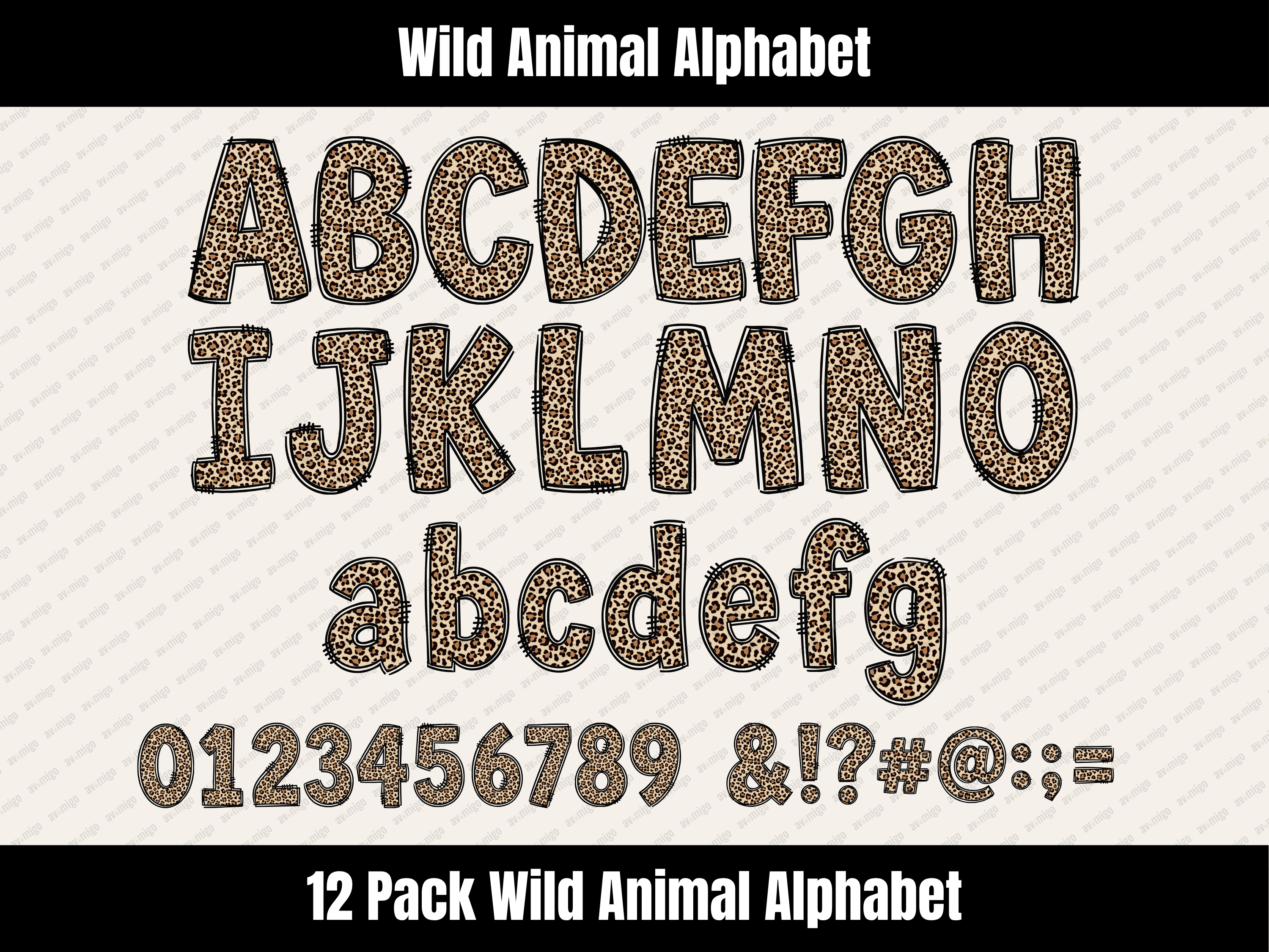 Wild Animal Alphabet Bundle