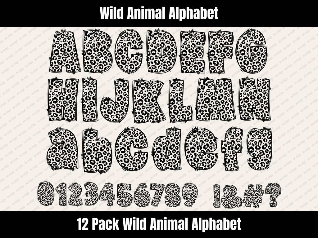 Wild Animal Alphabet Bundle