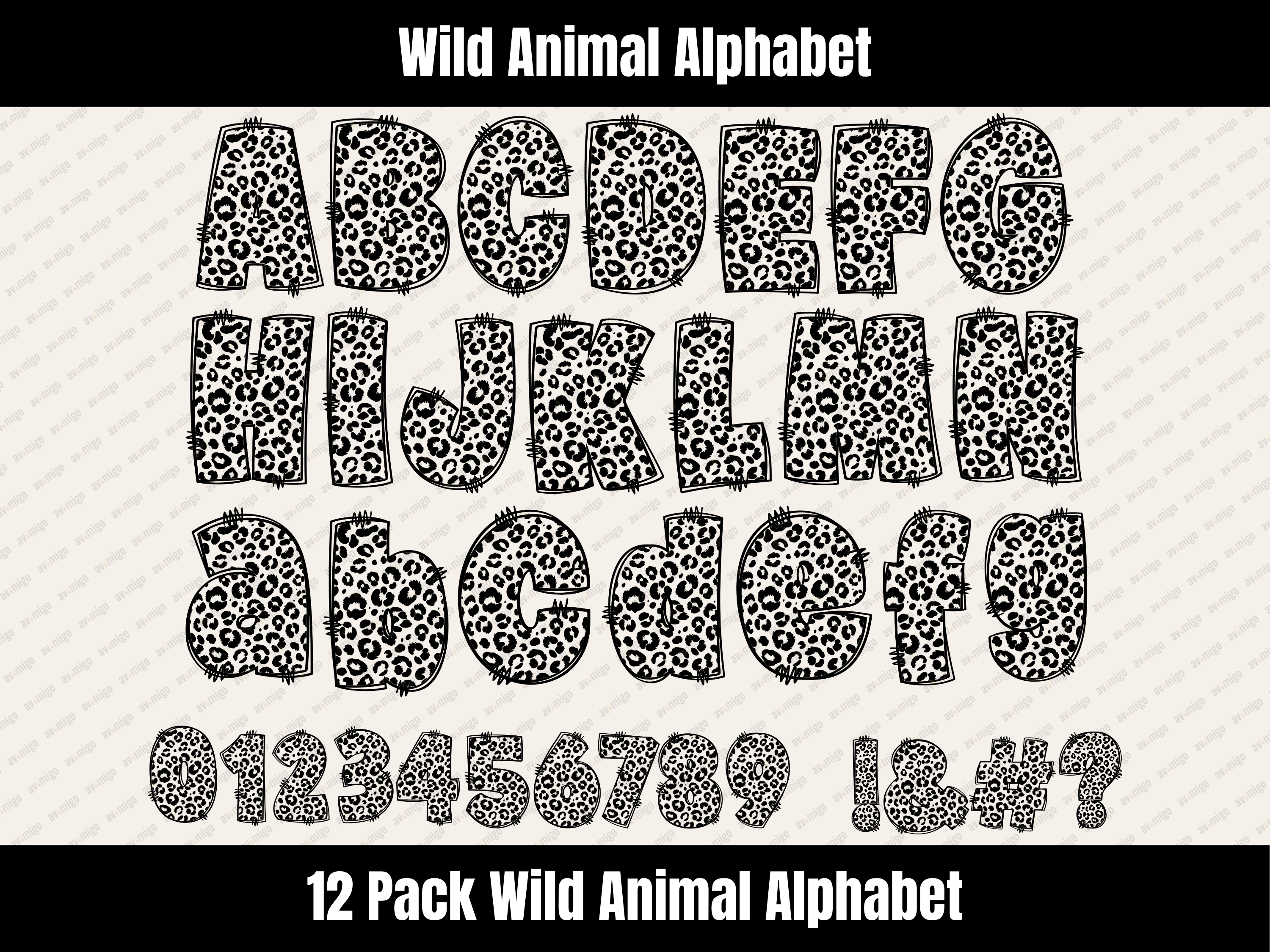 Wild Animal Alphabet Bundle