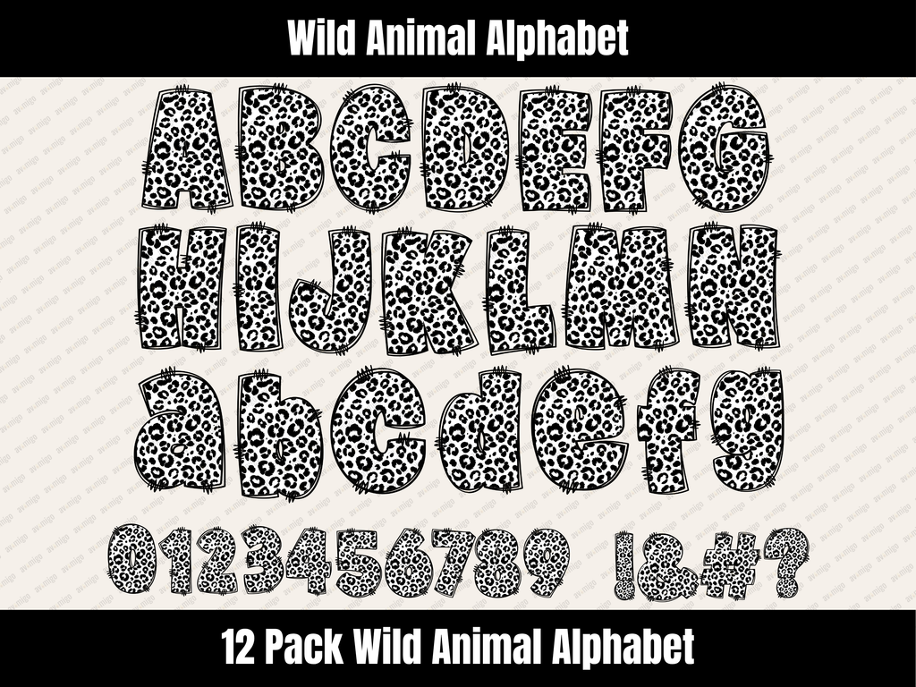 Wild Animal Alphabet Bundle