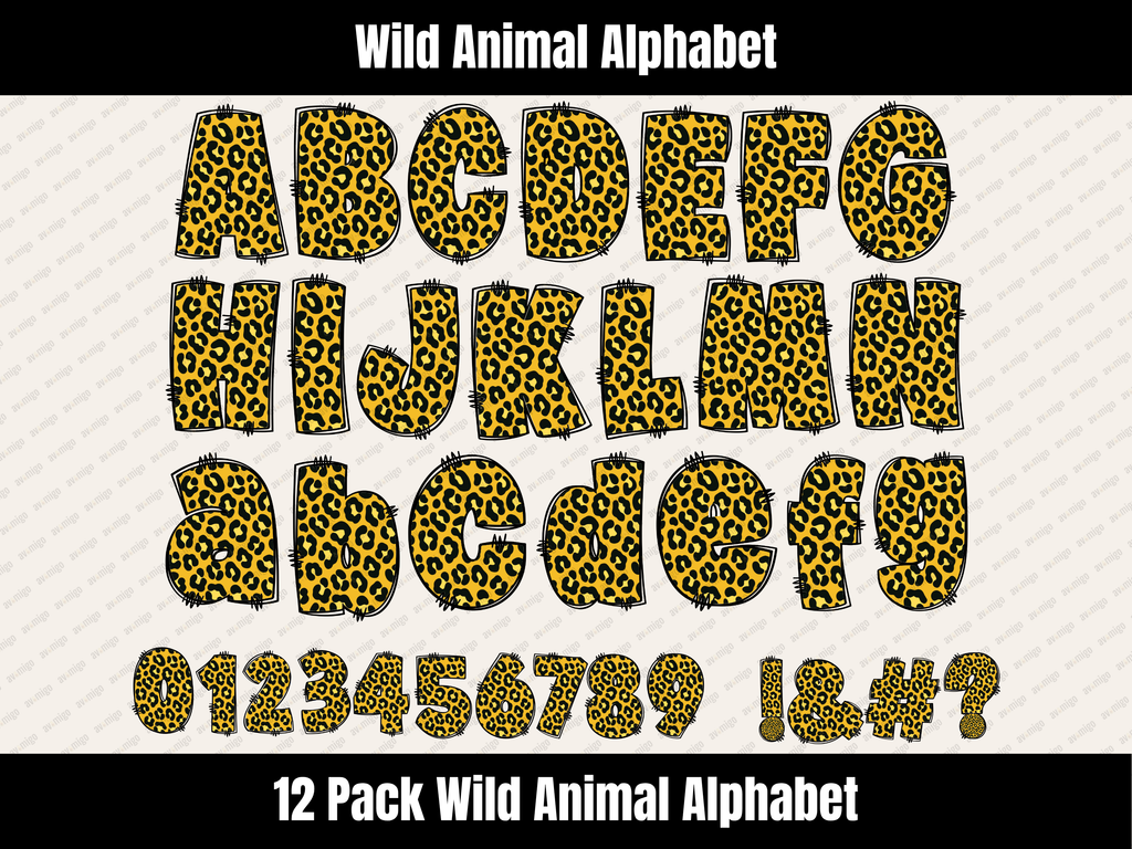 Wild Animal Alphabet Bundle