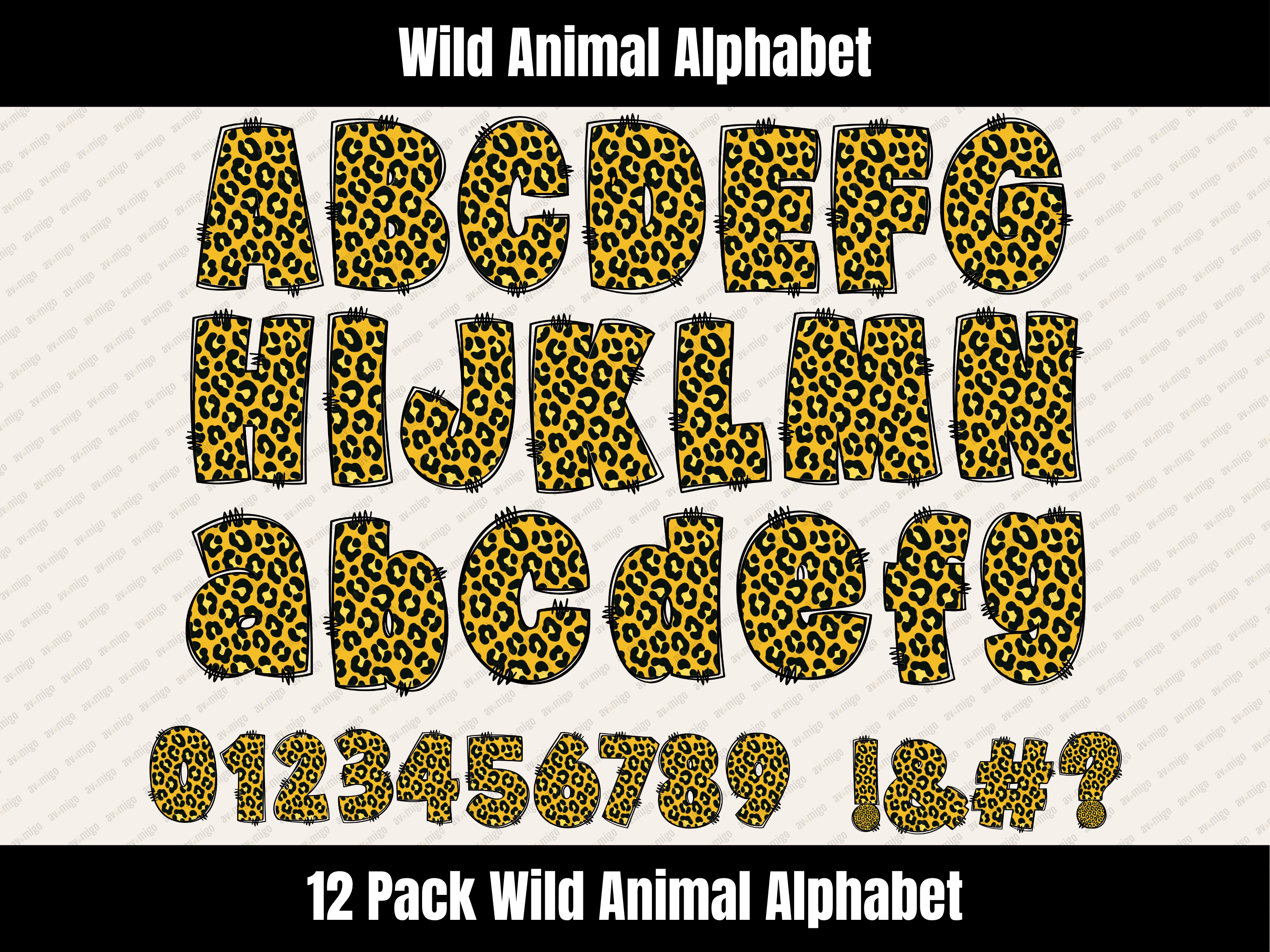 Wild Animal Alphabet Bundle