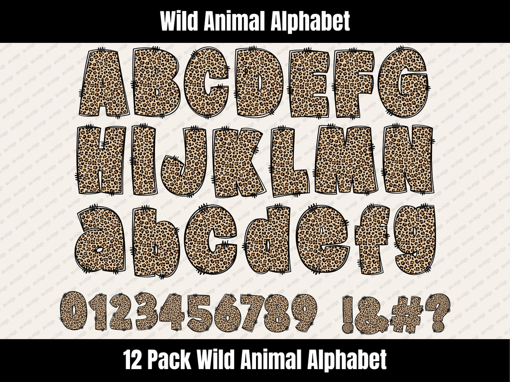 Wild Animal Alphabet Bundle
