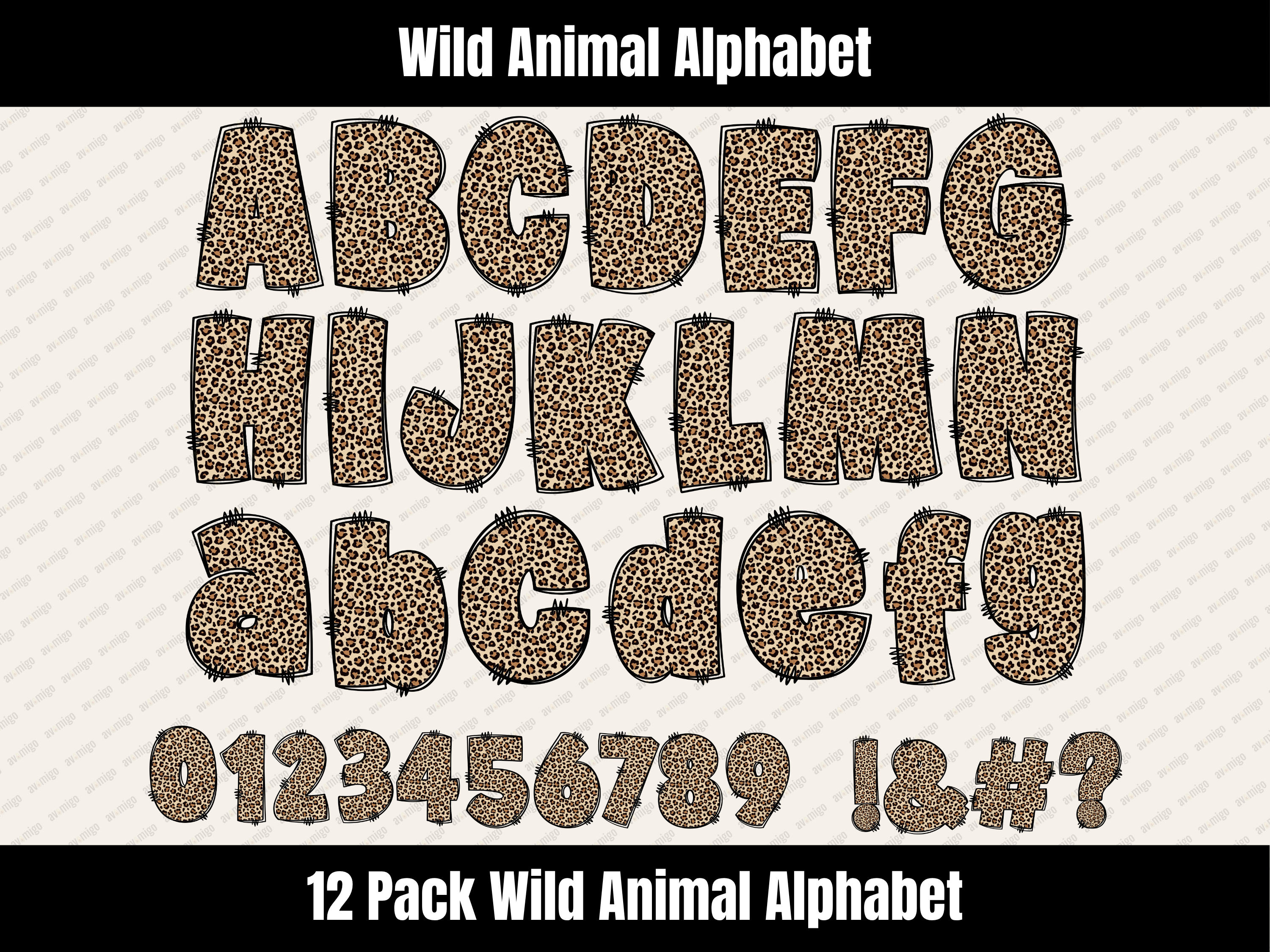 Wild Animal Alphabet Bundle