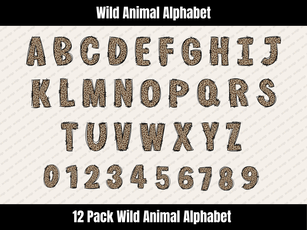 Wild Animal Alphabet Bundle