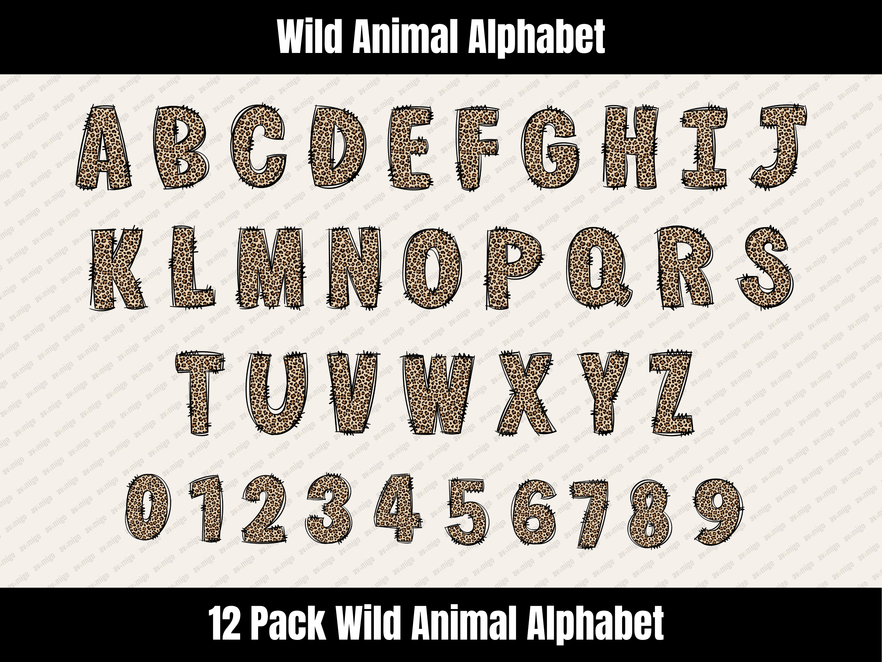 Wild Animal Alphabet Bundle