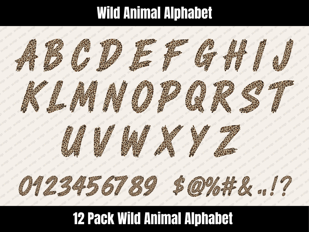 Wild Animal Alphabet Bundle