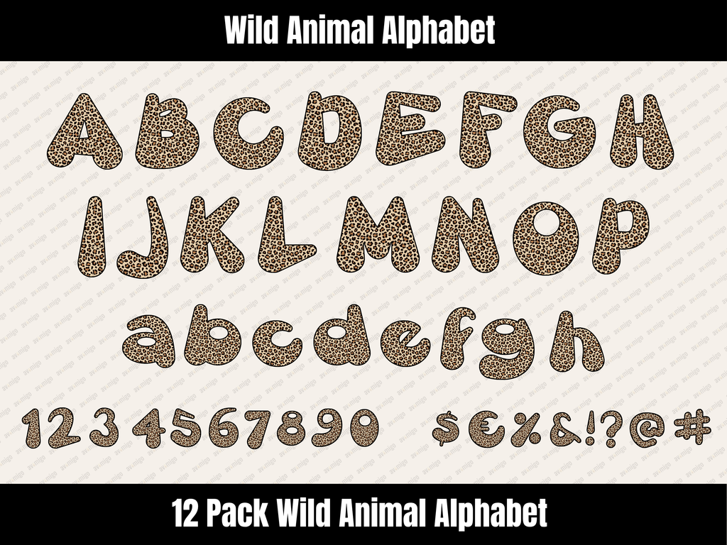 Wild Animal Alphabet Bundle