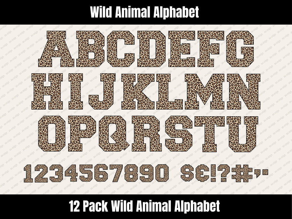 Wild Animal Alphabet Bundle