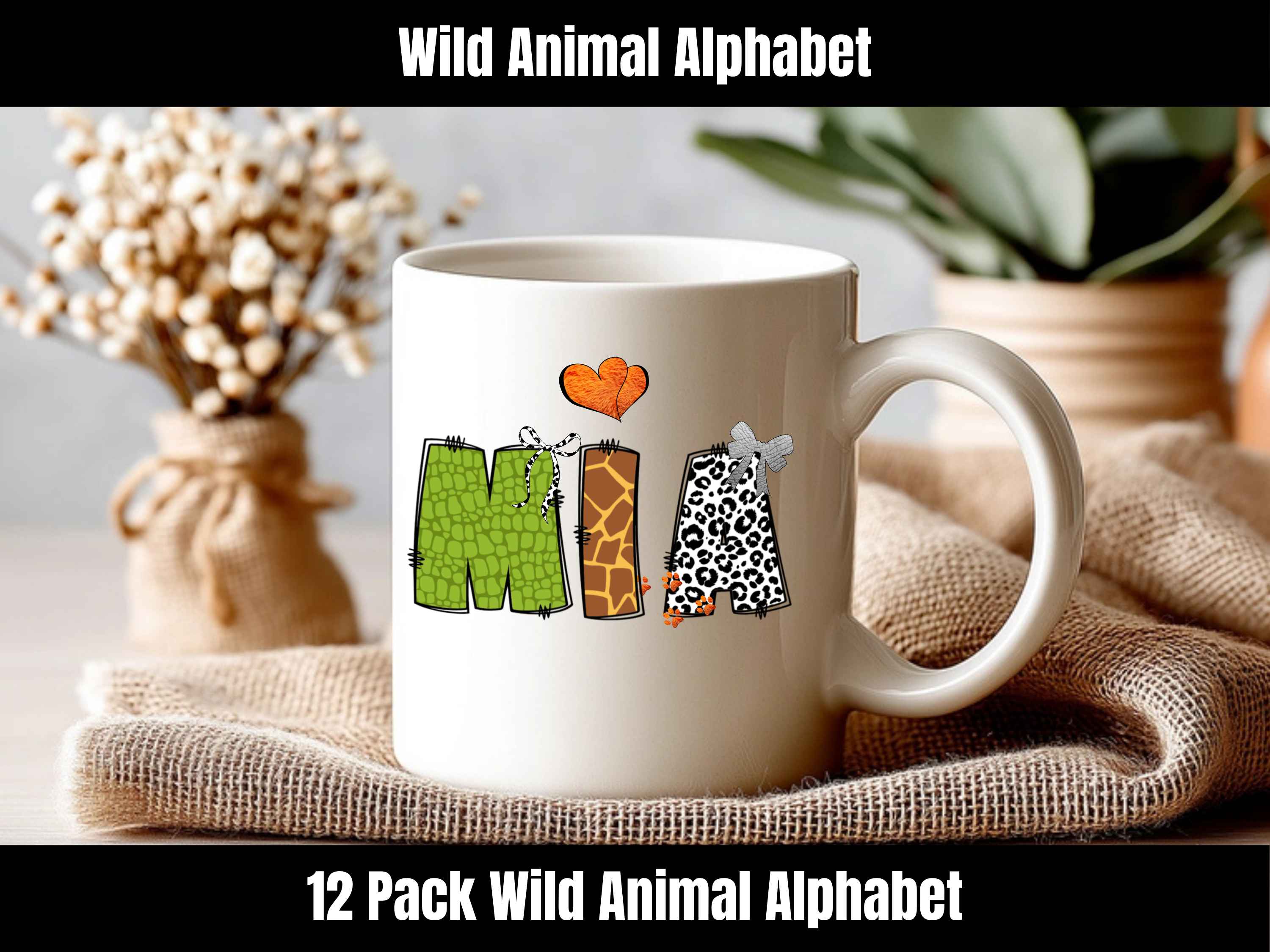 Wild Animal Alphabet Bundle + Cliparts