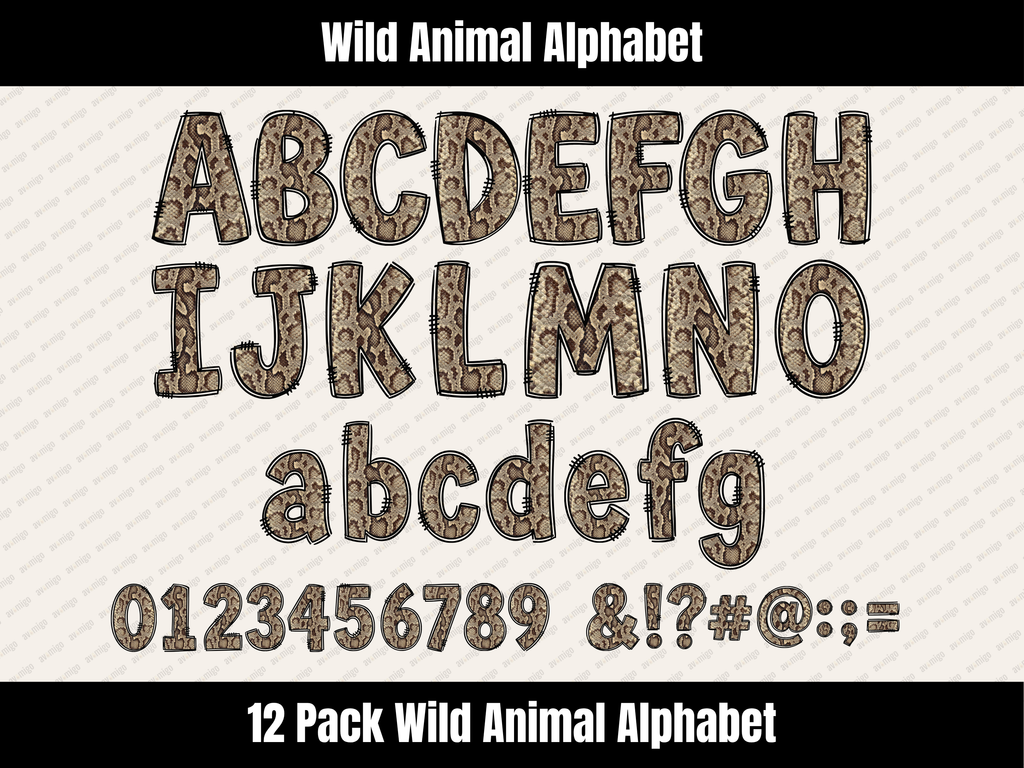 Wild Animal Alphabet Bundle