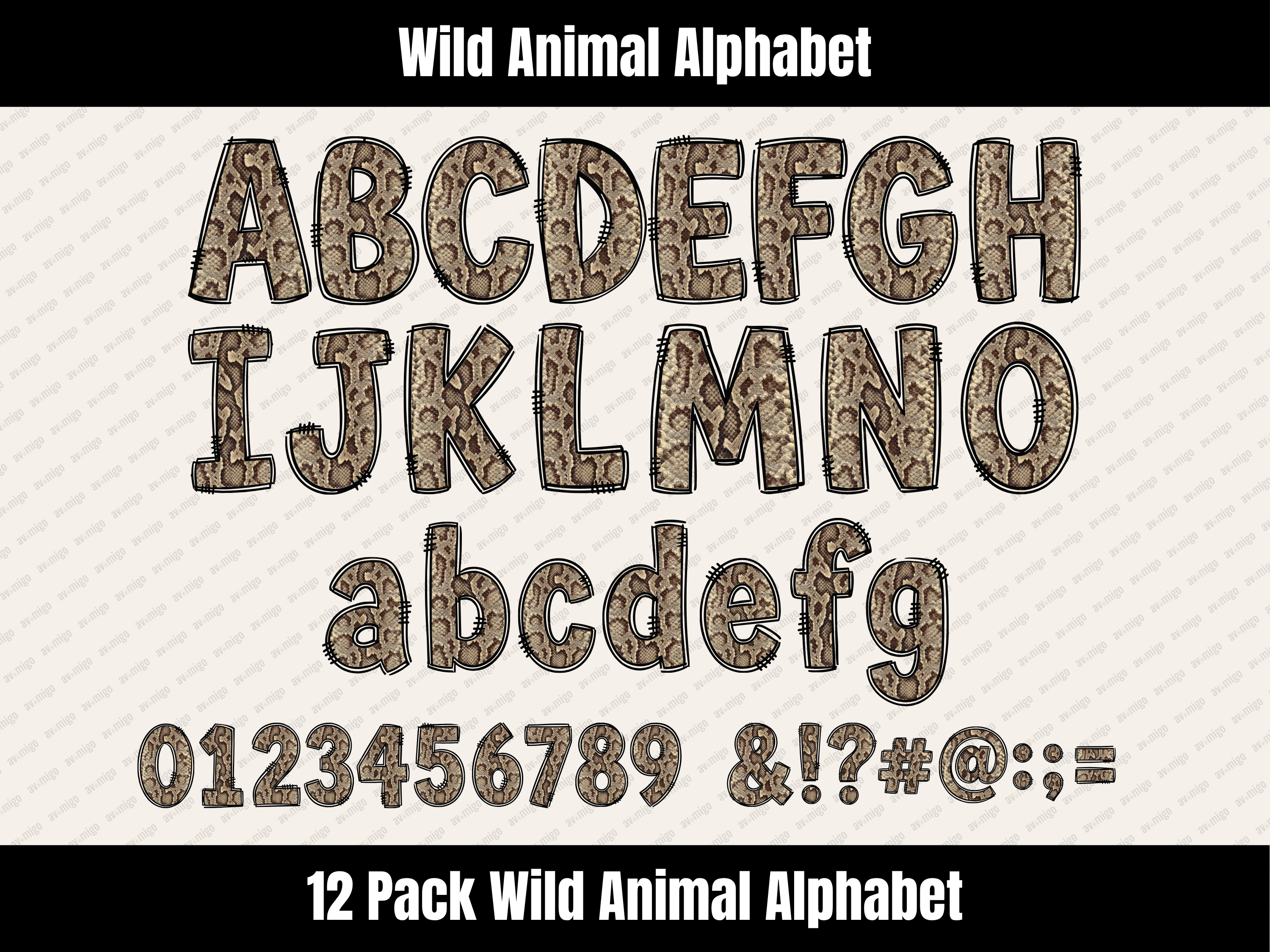 Wild Animal Alphabet Bundle