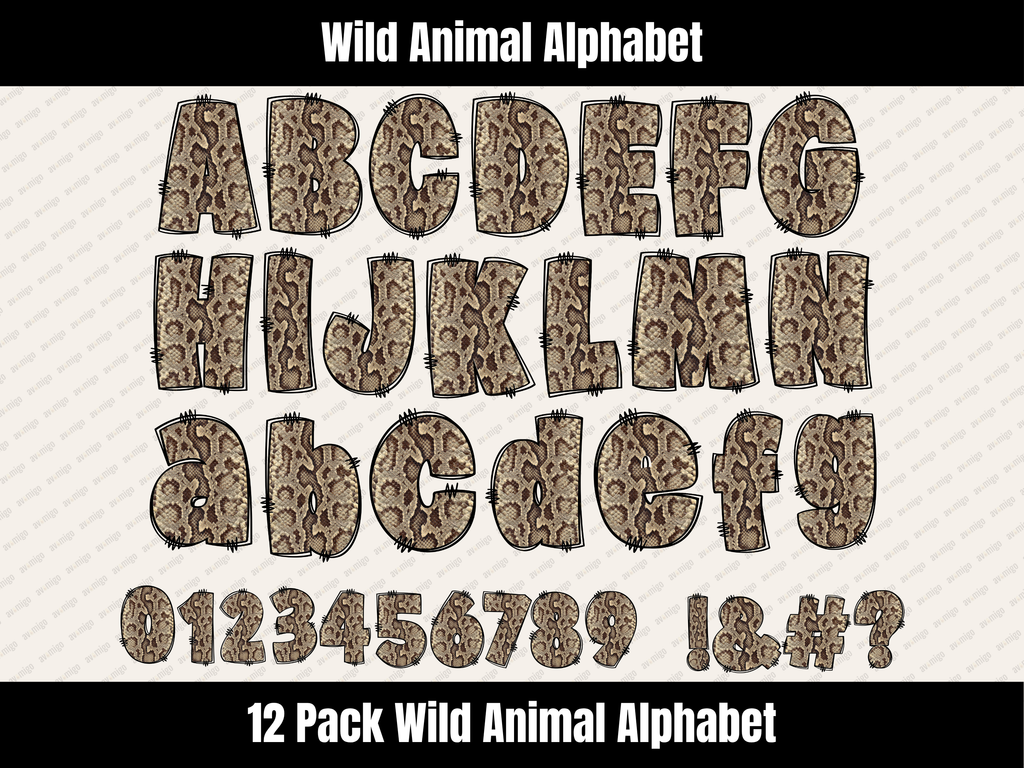 Wild Animal Alphabet Bundle