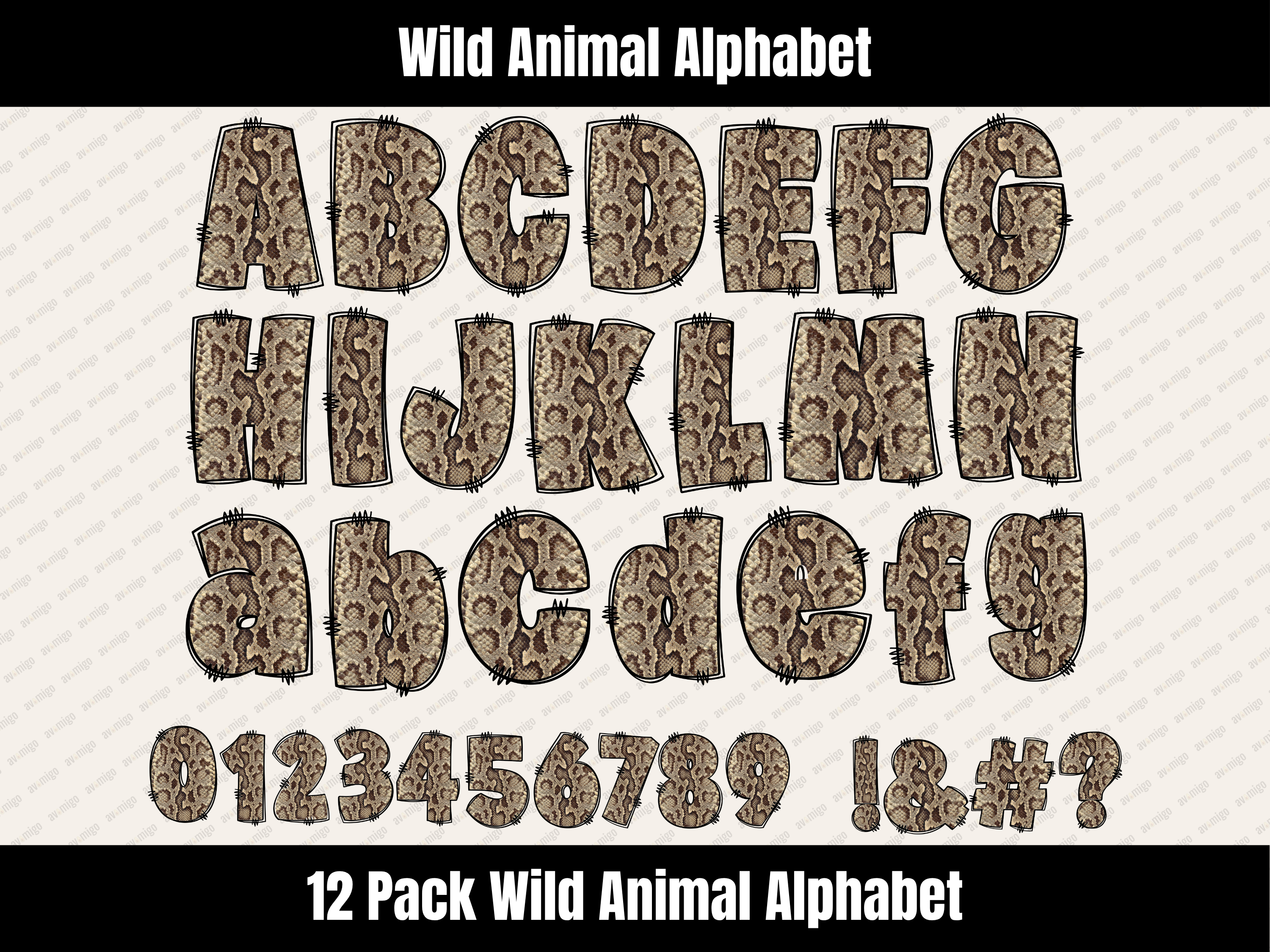 Wild Animal Alphabet Bundle