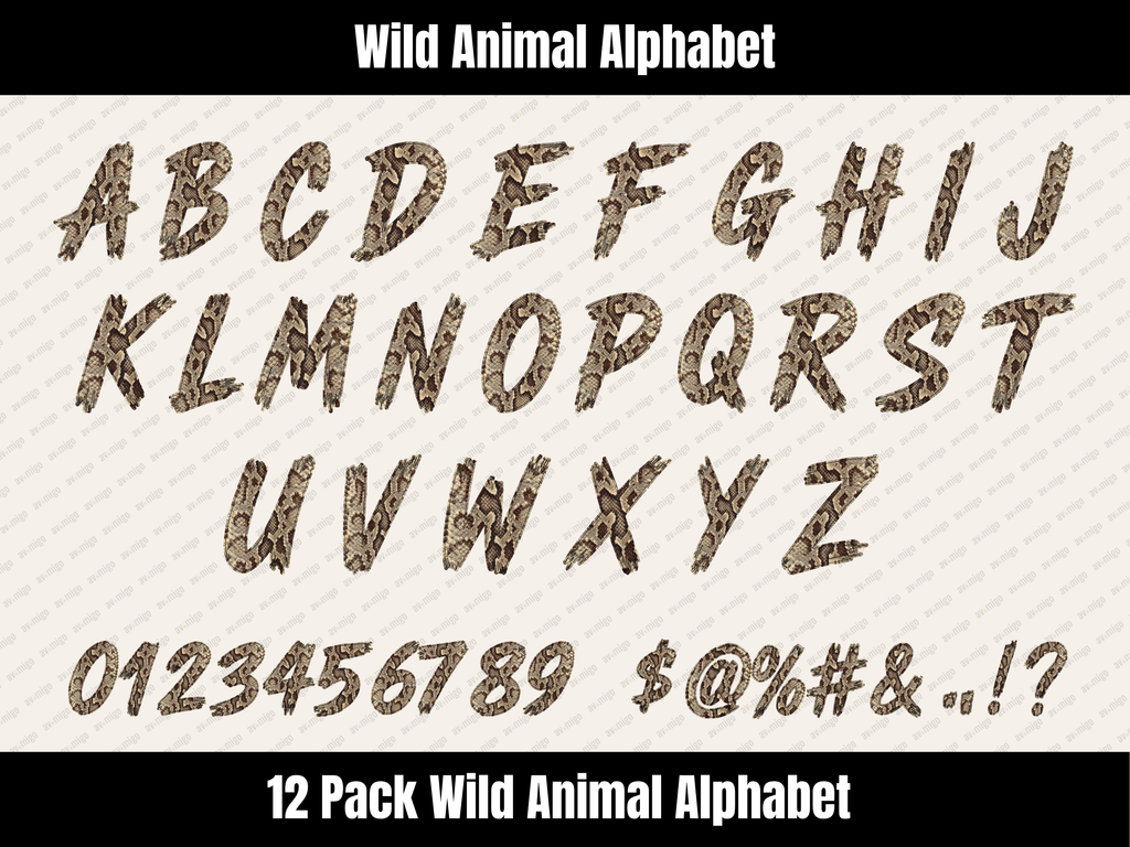 Wild Animal Alphabet Bundle