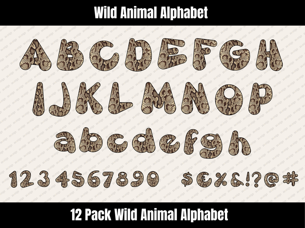 Wild Animal Alphabet Bundle