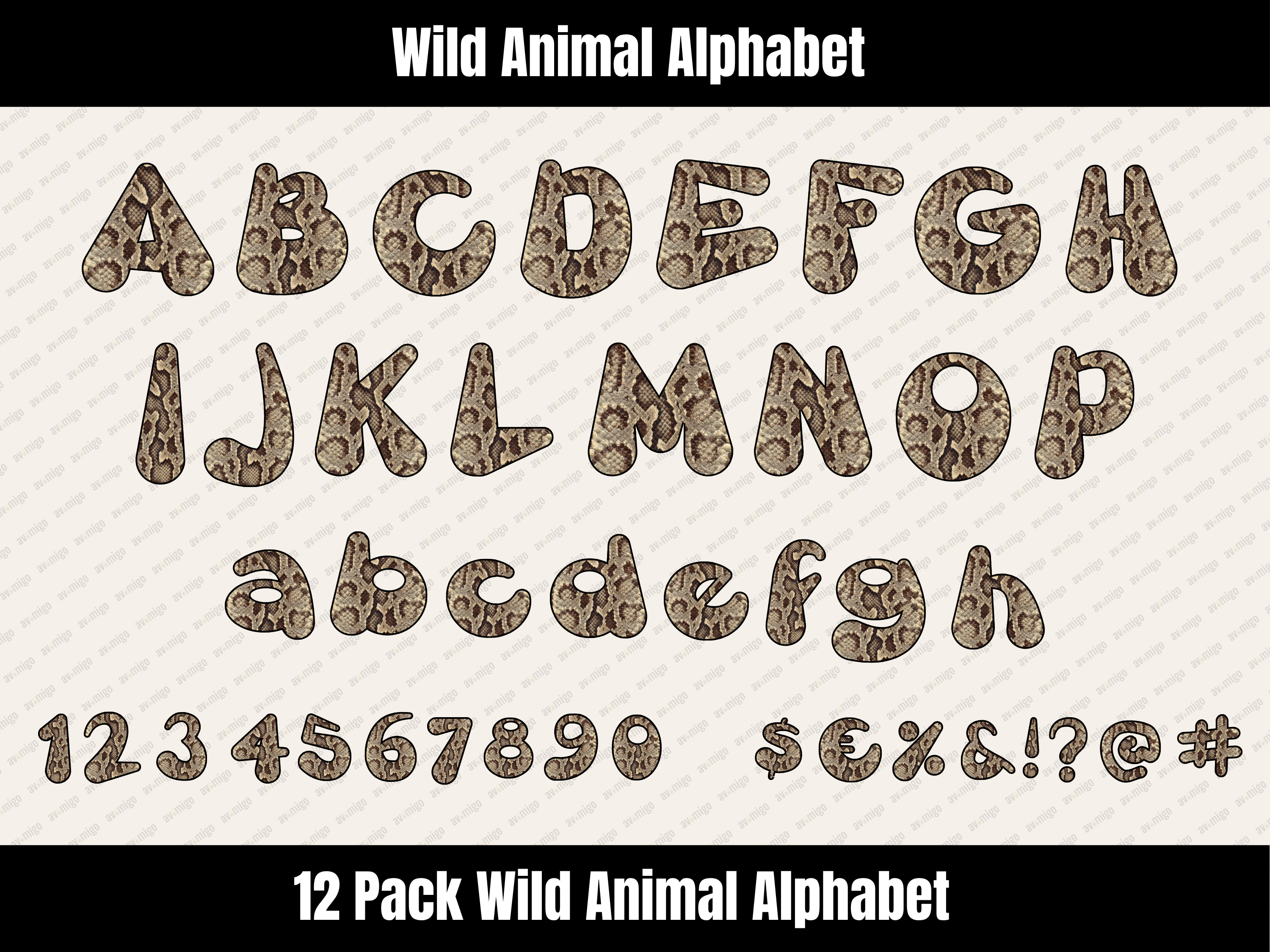 Wild Animal Alphabet Bundle