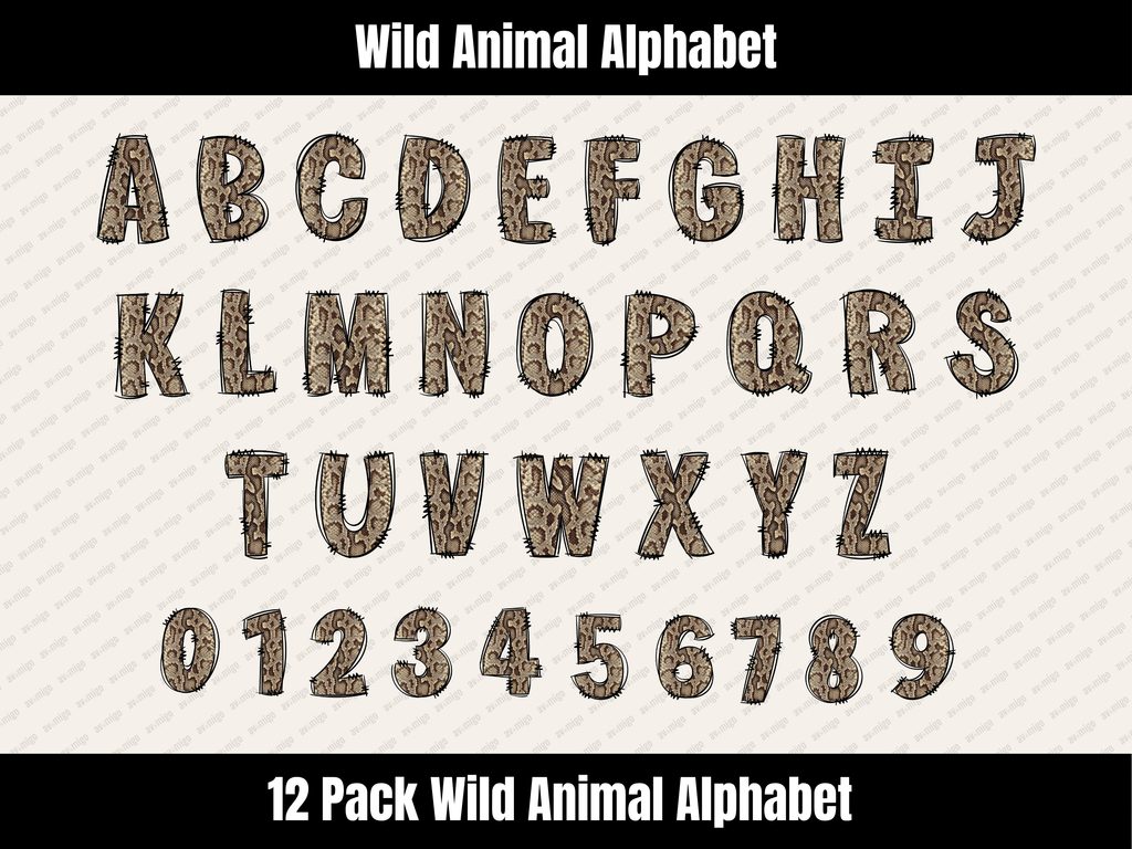 Wild Animal Alphabet Bundle
