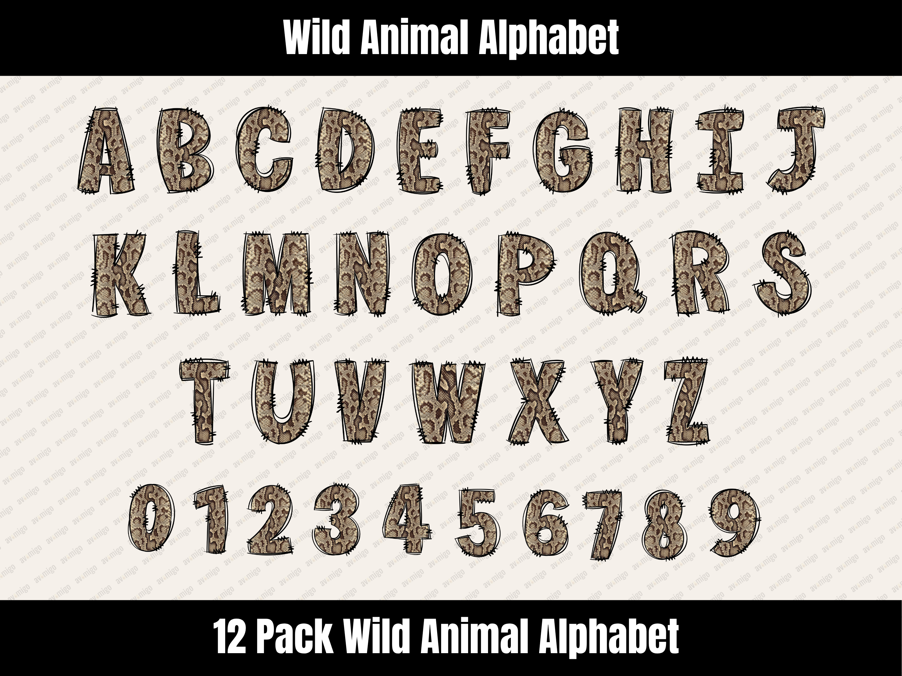 Wild Animal Alphabet Bundle