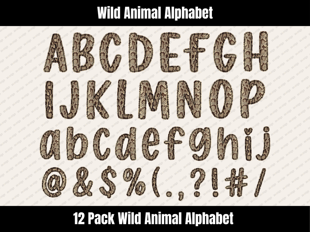 Wild Animal Alphabet Bundle