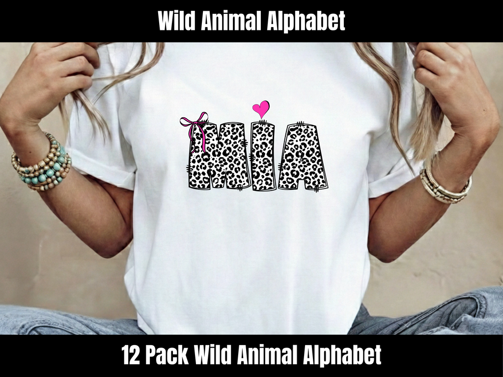 Wild Animal Alphabet Bundle + Cliparts