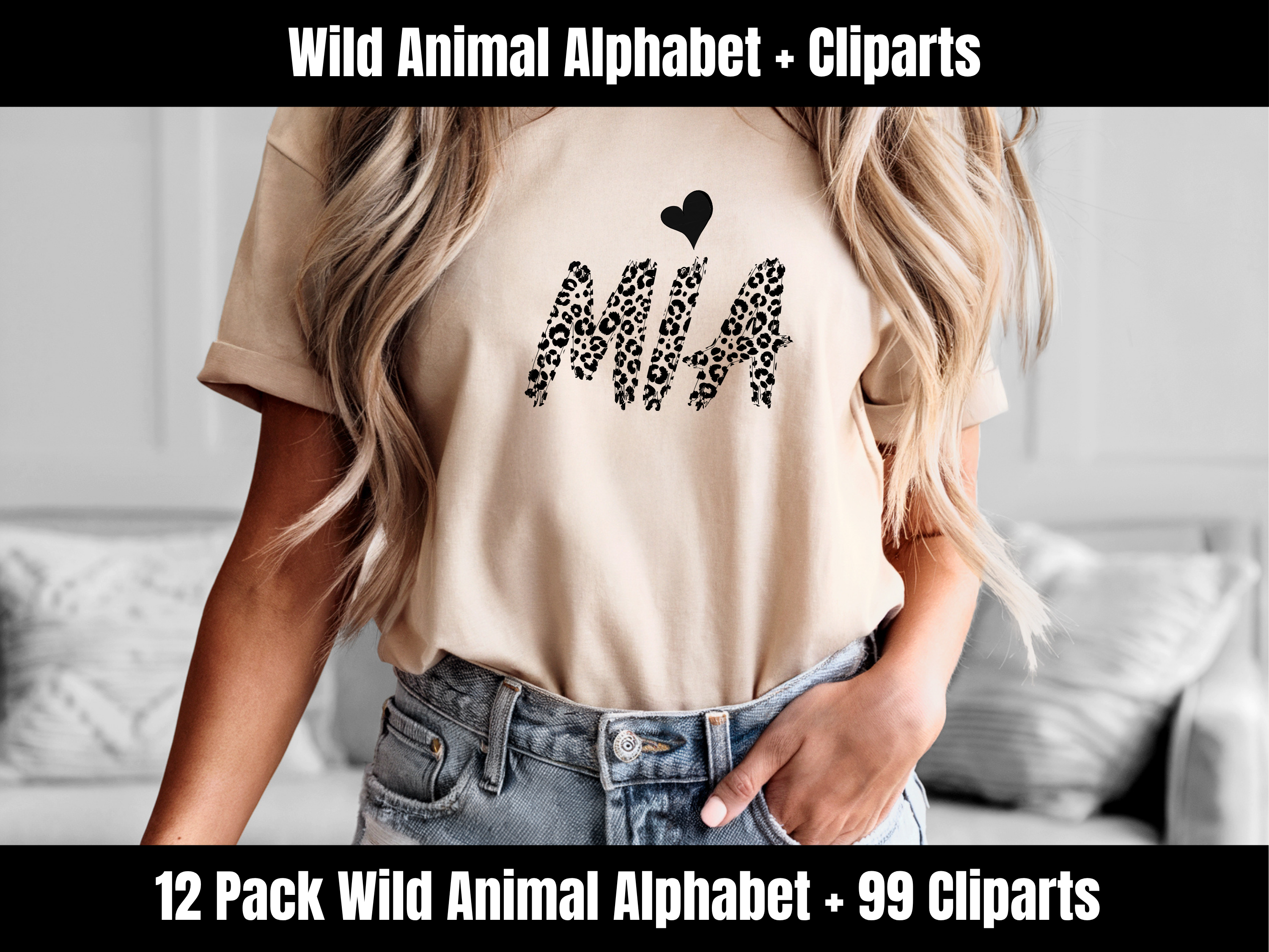 Wild Animal Alphabet Bundle + Cliparts