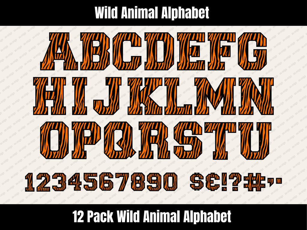 Wild Animal Alphabet Bundle