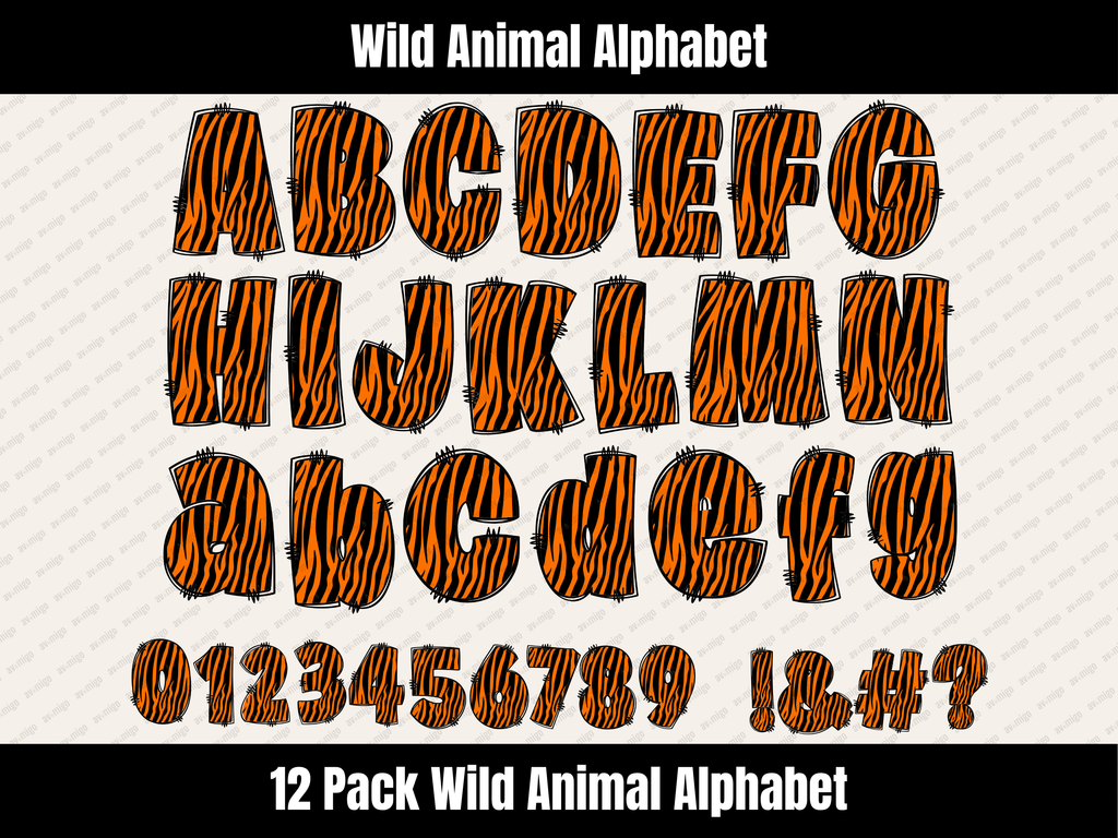 Wild Animal Alphabet Bundle