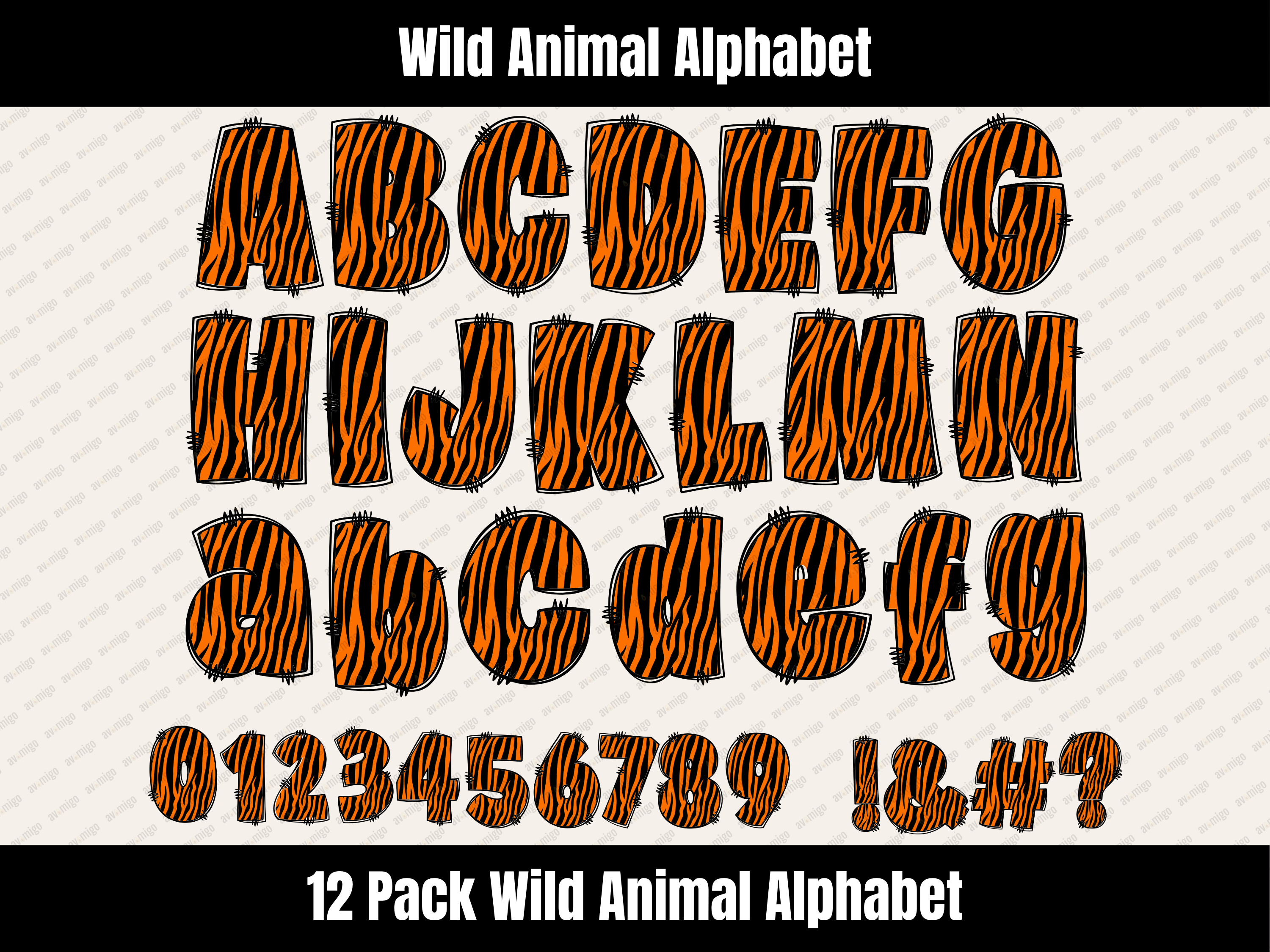 Wild Animal Alphabet Bundle