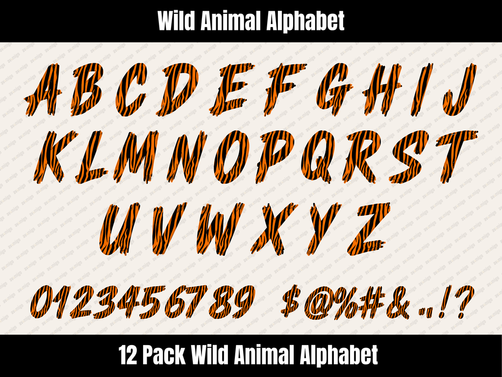 Wild Animal Alphabet Bundle