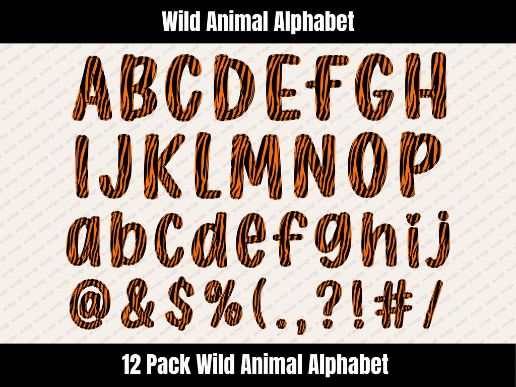 Wild Animal Alphabet Bundle