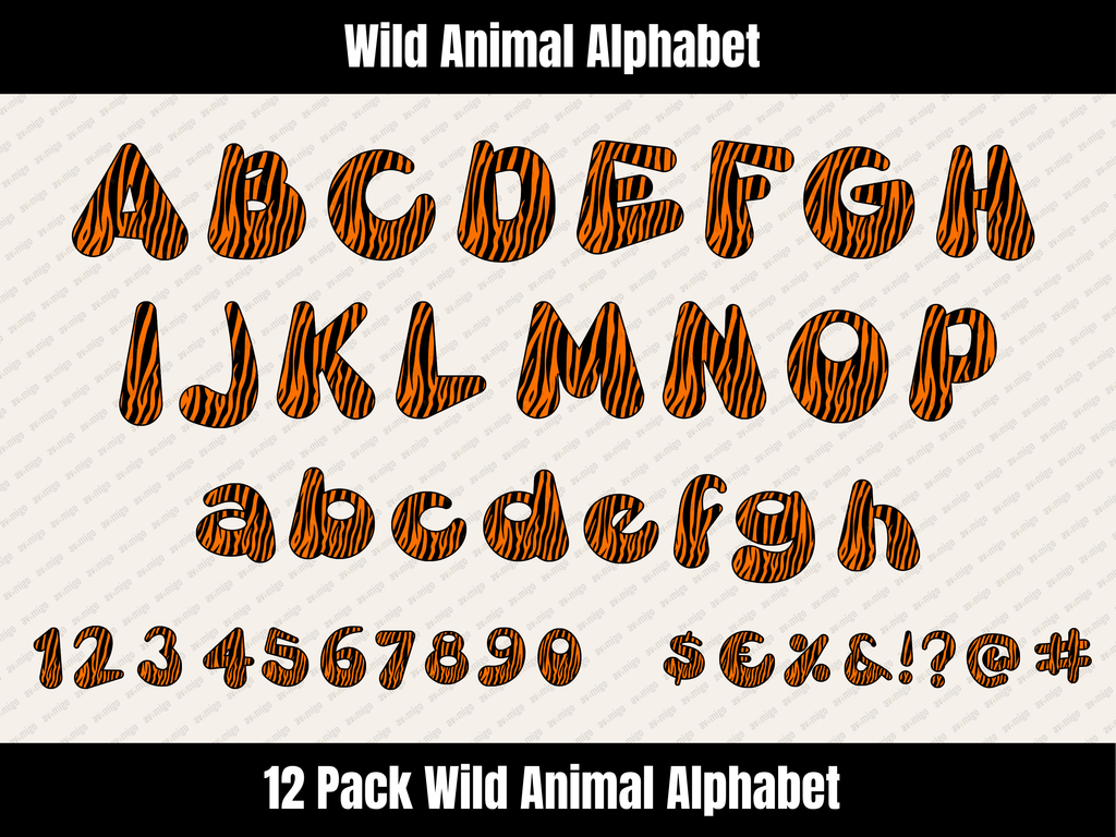 Wild Animal Alphabet Bundle