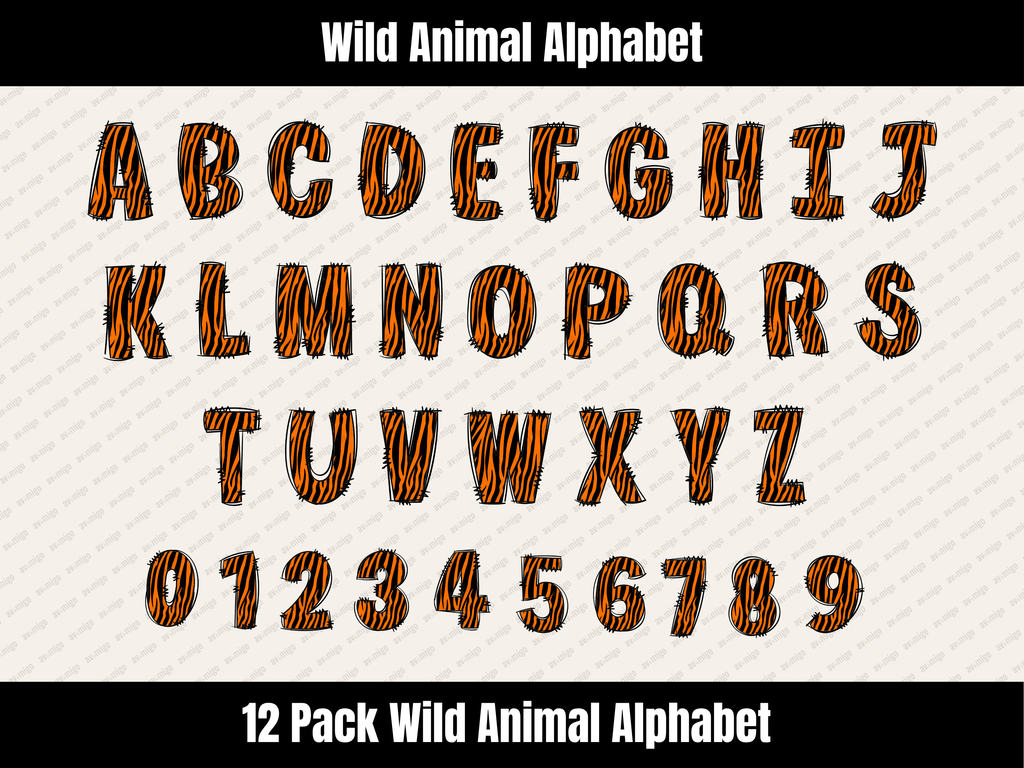 Wild Animal Alphabet Bundle