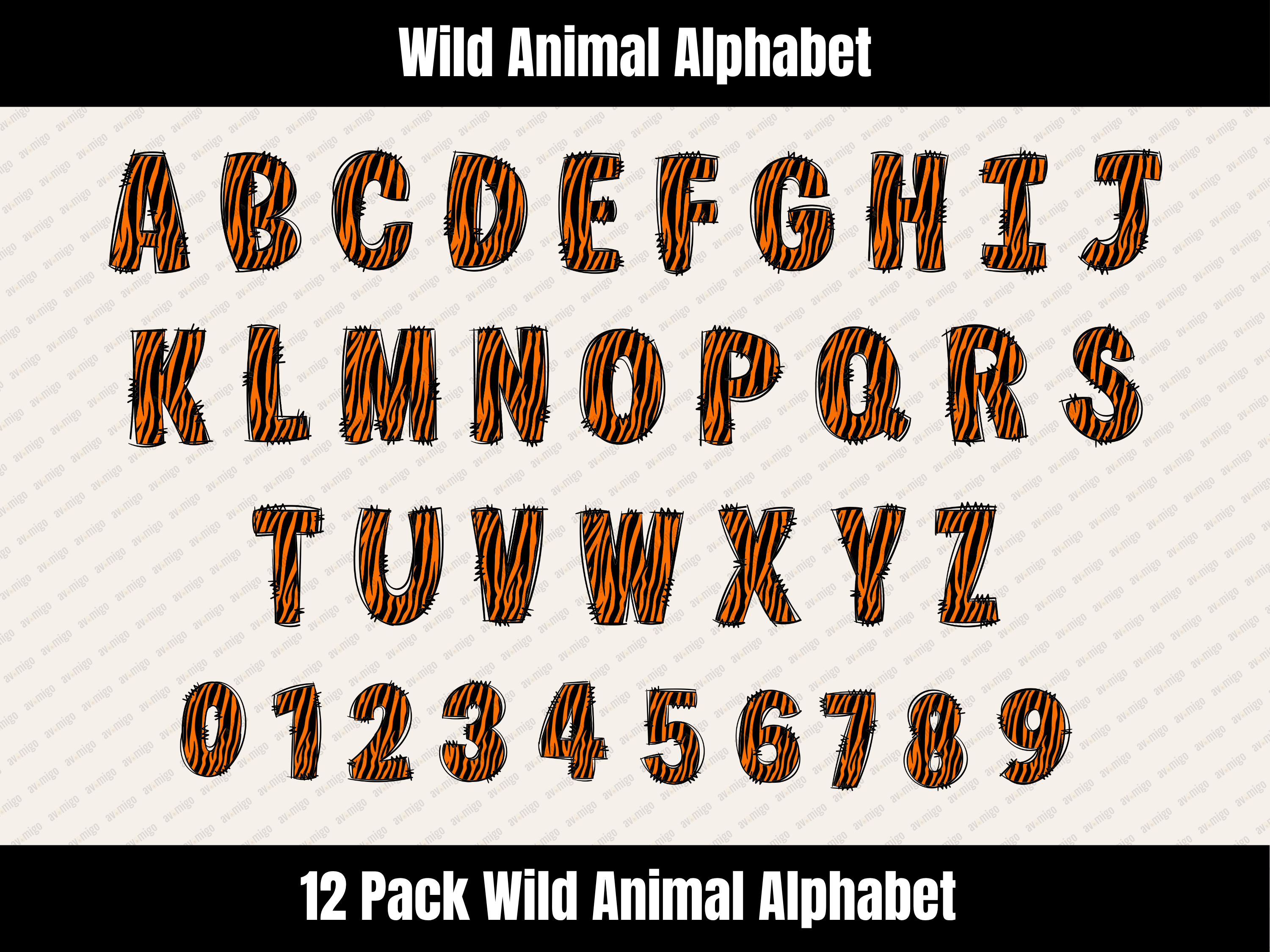 Wild Animal Alphabet Bundle