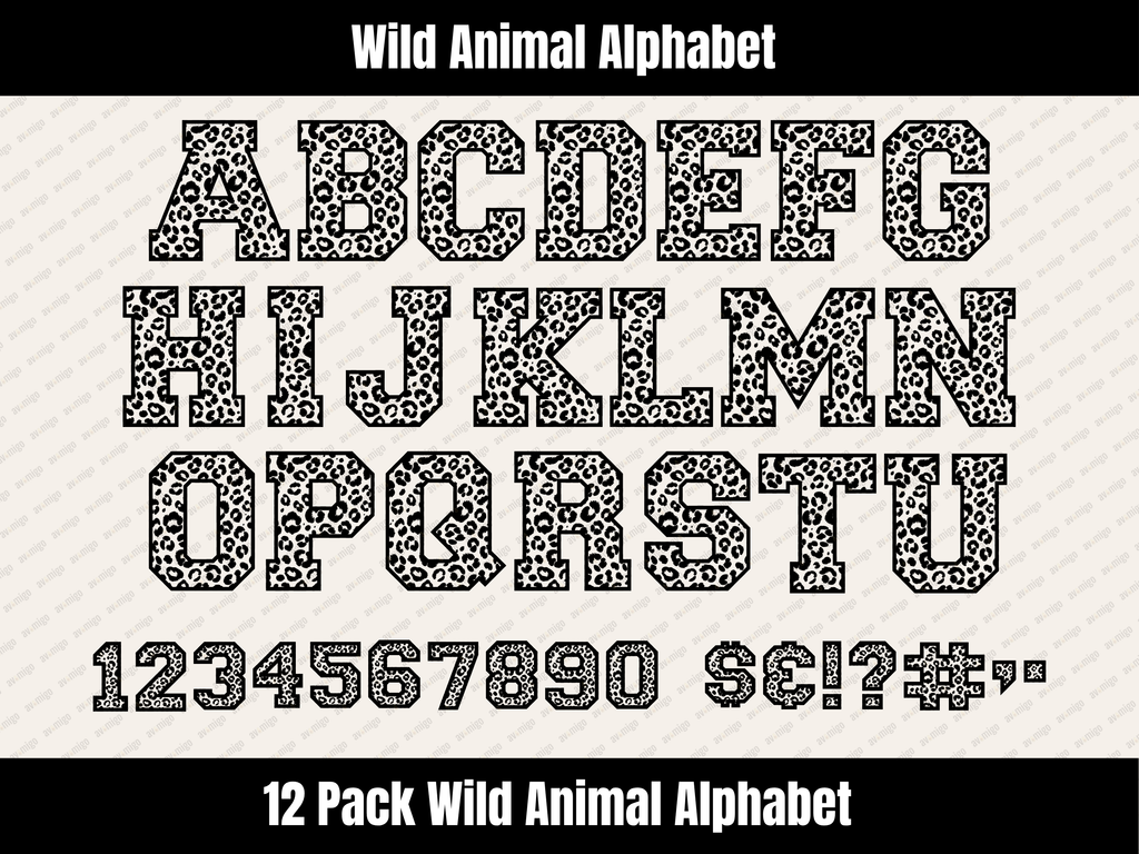 Wild Animal Alphabet Bundle