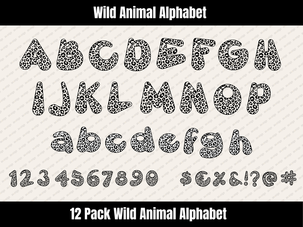 Wild Animal Alphabet Bundle